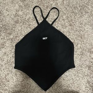 Set Active Halter Cross Bra